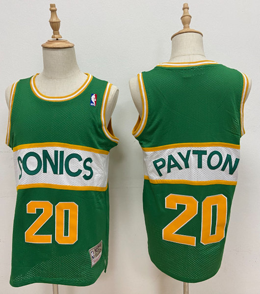 Men's Oklahoma City Thunder Active Player Custom Green Seattle Super Sonics Style Stitched Basketball Jersey